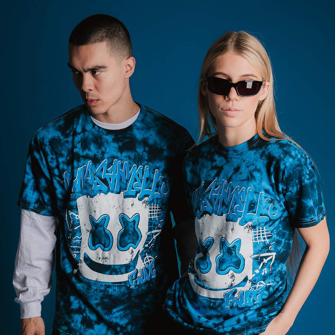 Spray T-Shirt — Blue Tie Dye