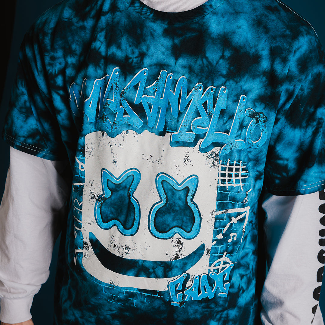 Spray T-Shirt — Blue Tie Dye