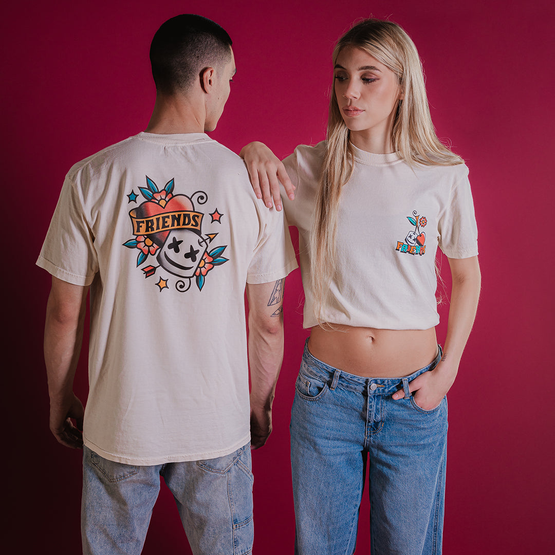 ◆Marshmello◆フレンズ 半袖 Tシャツ 送料込 Marshmello Friends T-Shirt — Off White