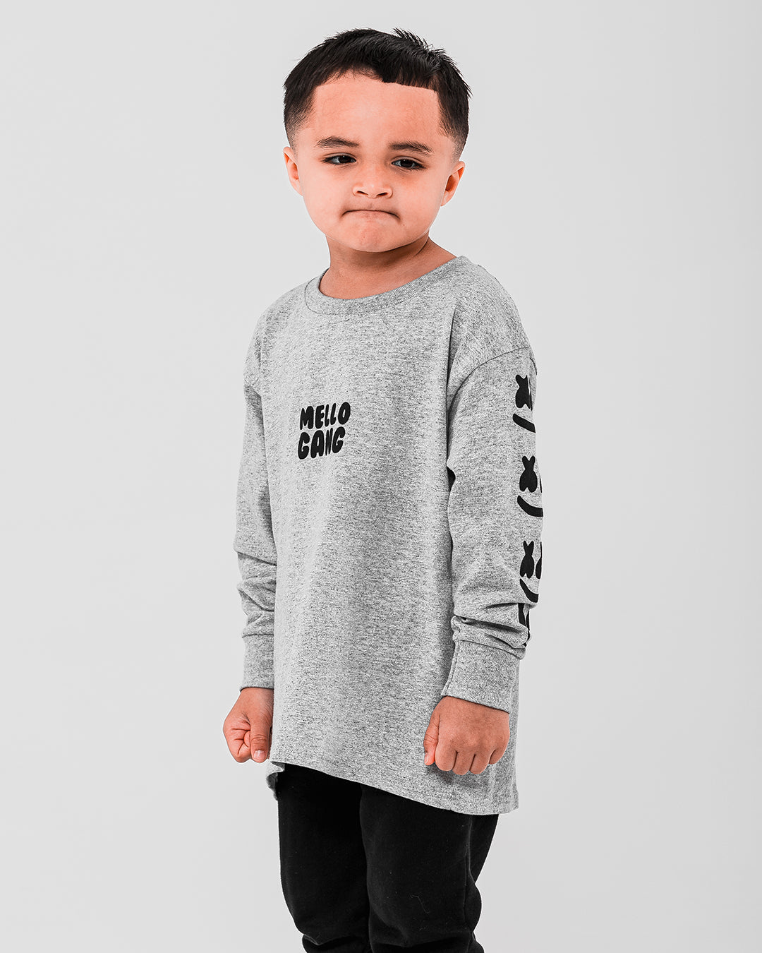 Faces L/S Shirt (Youth) — Athletic Heather