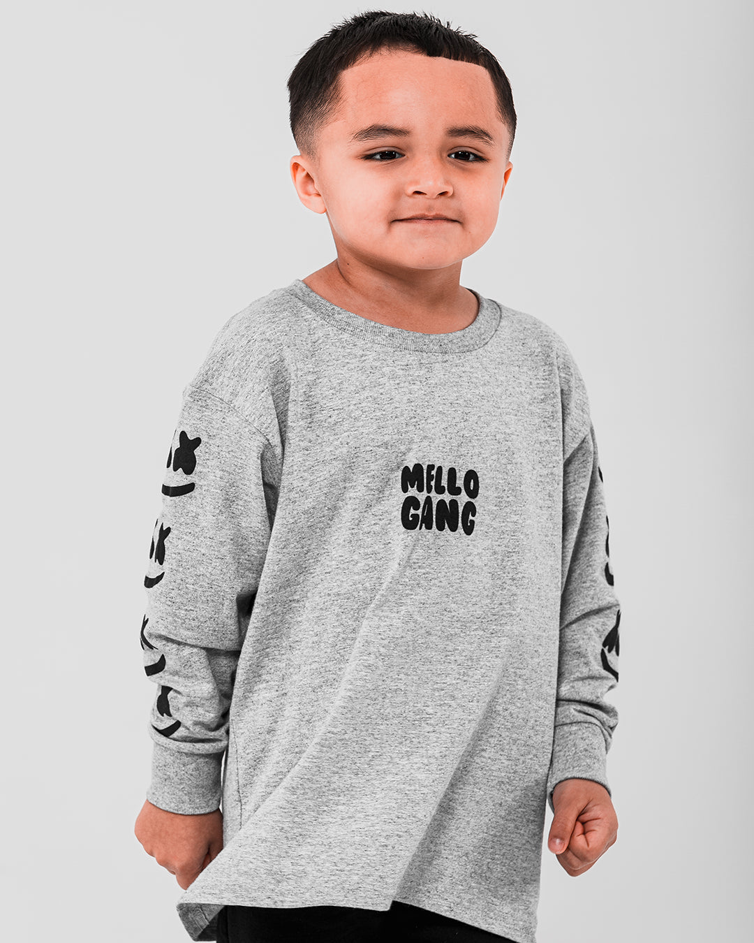 Faces L/S Shirt (Youth) — Athletic Heather
