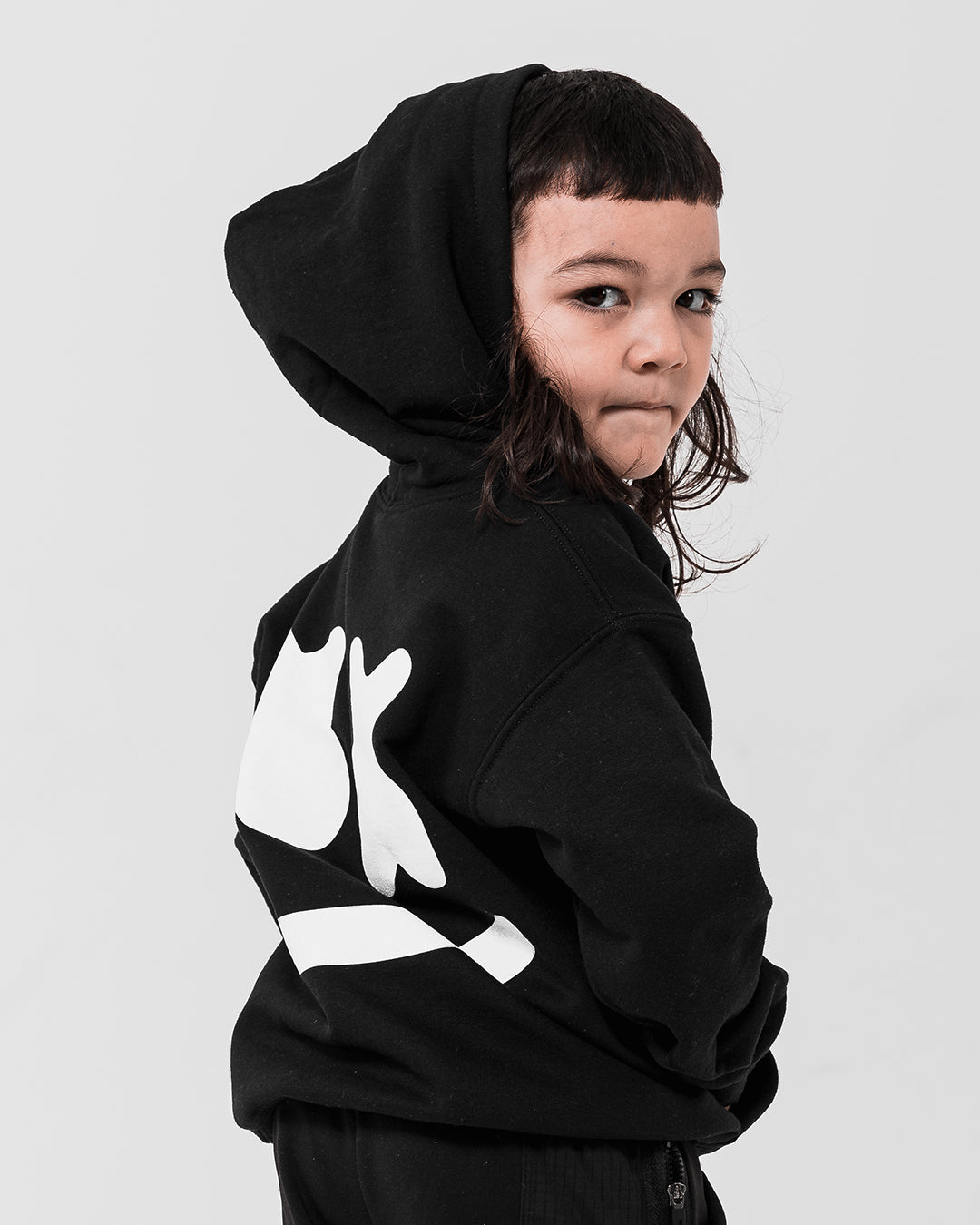 Smile Hoodie (Youth) — Black