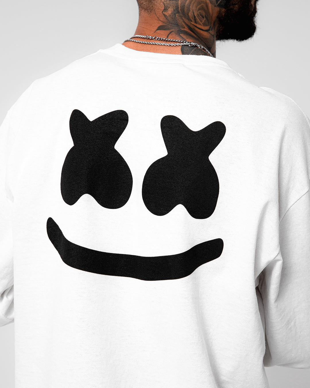 Smile Crest L/S Shirt — White