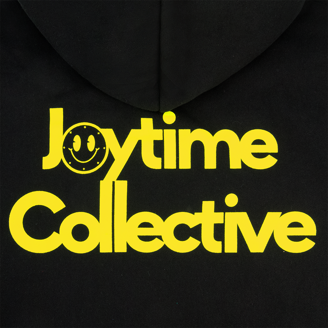 Joytime Collective Stacked Logo Hoodie — Black