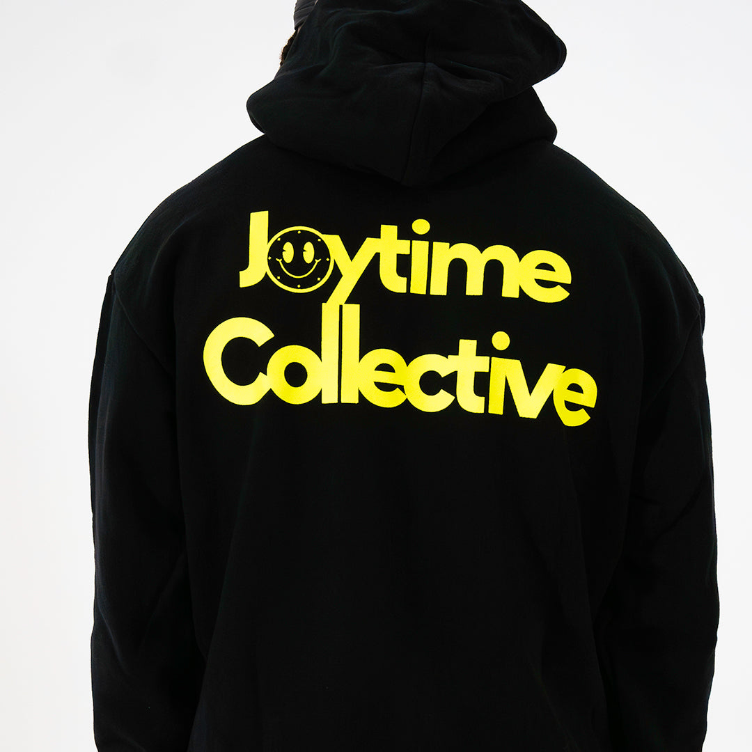 Joytime Collective Stacked Logo Hoodie — Black