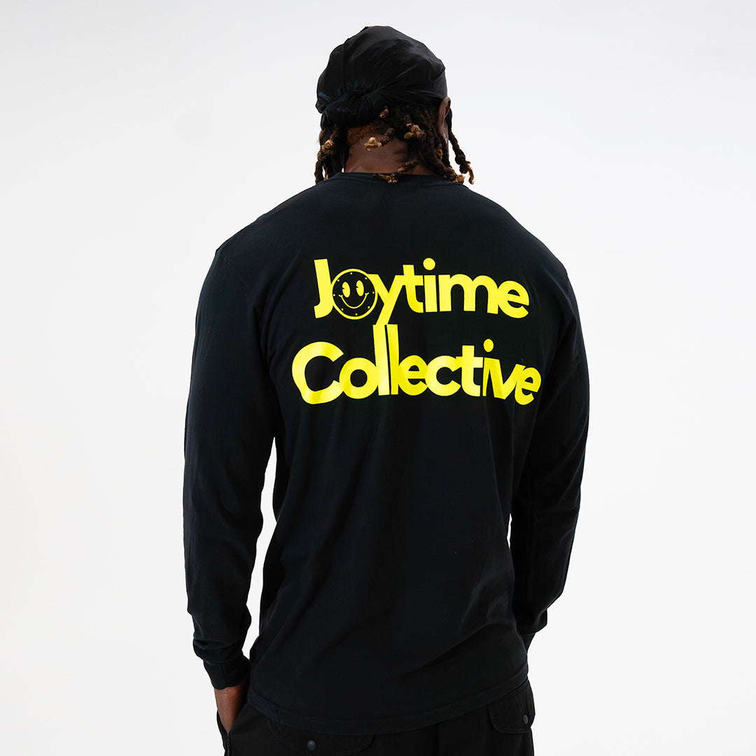 Joytime Collective Stacked Logo L/S Shirt — Black