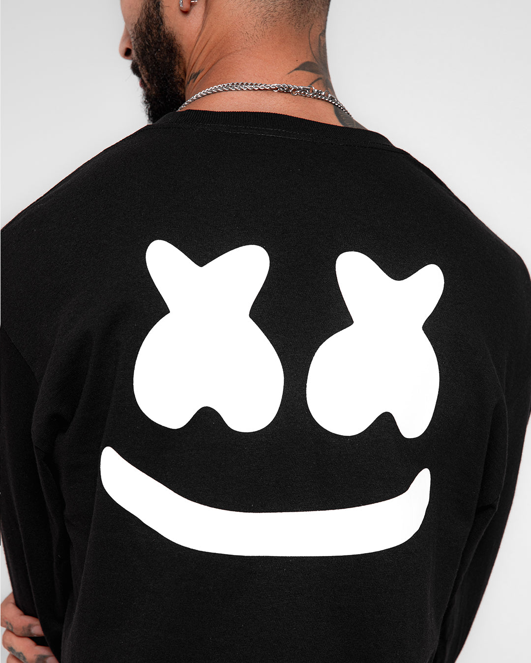 Smile Crest L/S Shirt — Black
