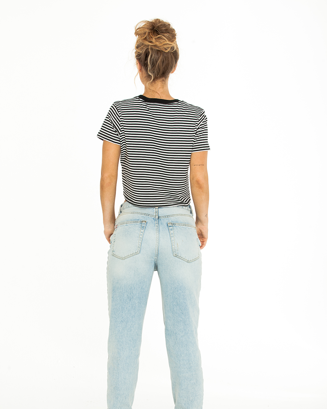 Mellofly Crop Striped T-Shirt