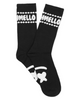 Mello Smile Stripe Socks — Black