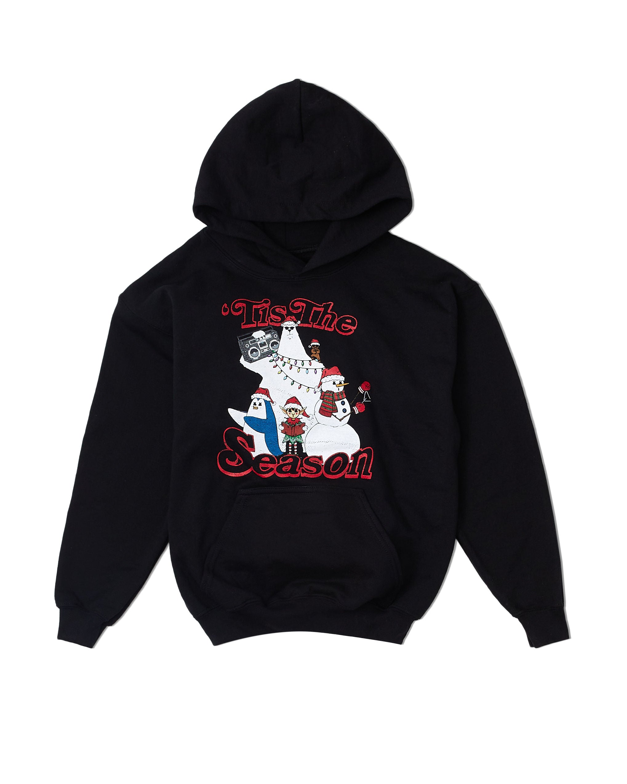 'Tis The Season Hoodie (Youth) — Black