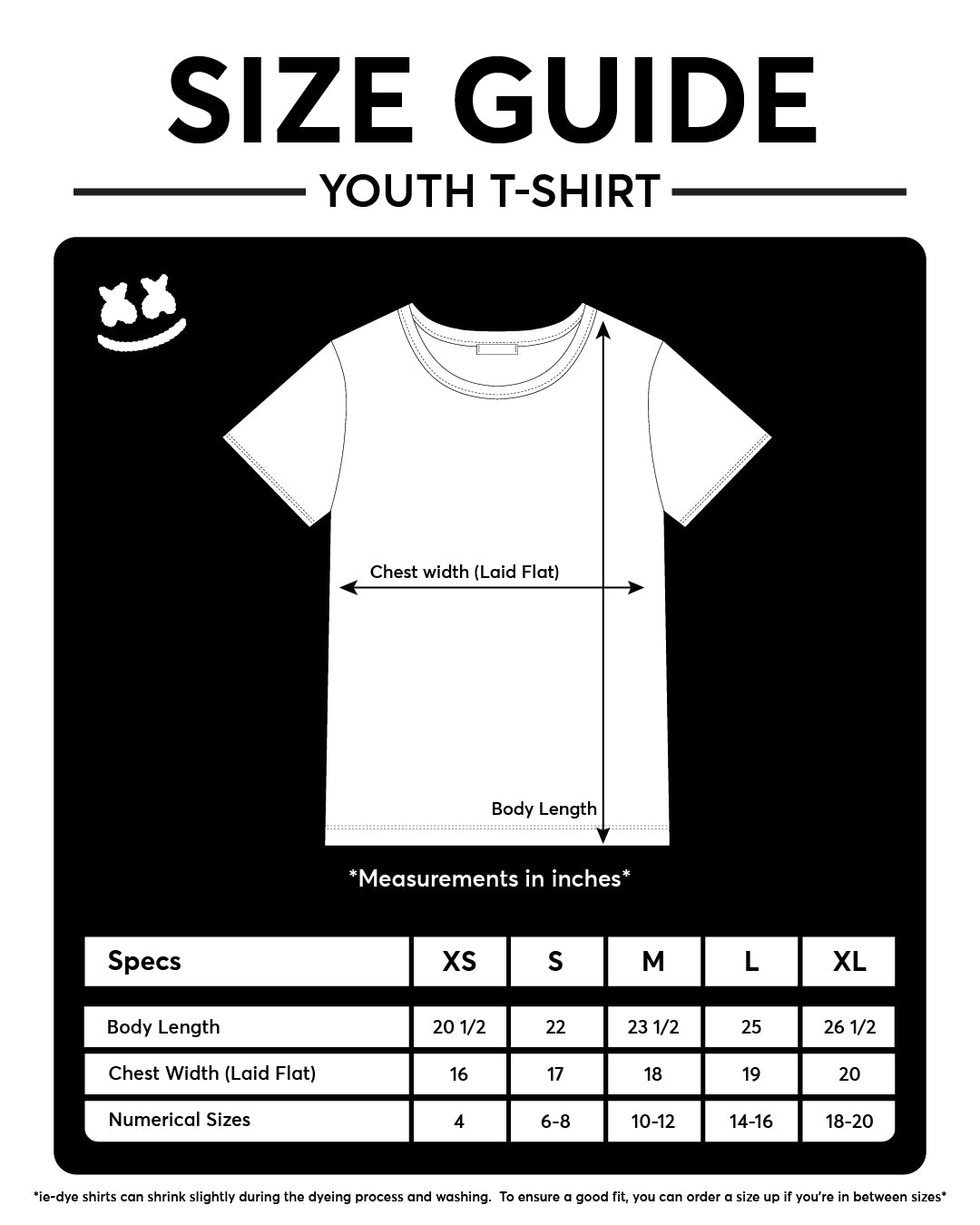 Smile T-Shirt (Youth) — Black