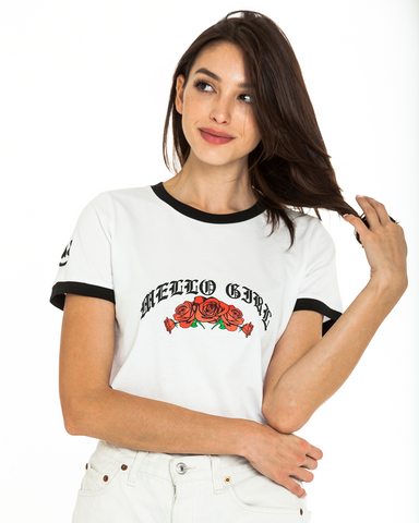 Rosa Ringer T-Shirt