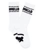 Mello Smile Stripe Socks — White
