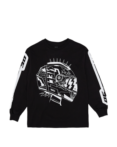Racing Helmet L/S Shirt — Black