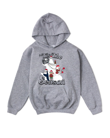 'Tis The Season Hoodie (Youth) — Sport Grey